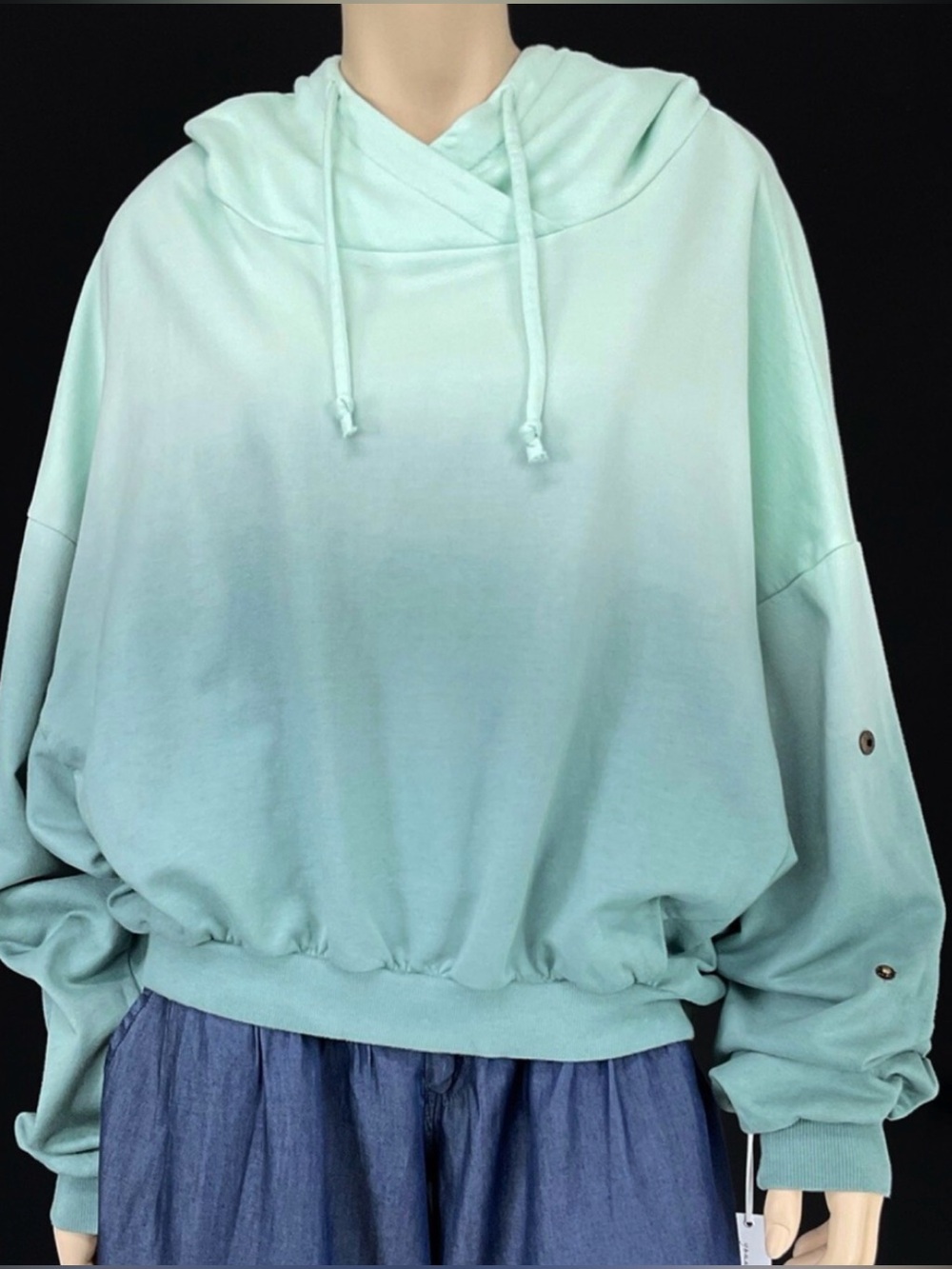 Young Fabulous & Broke Mint and Dark Teal Pullover Hoodie